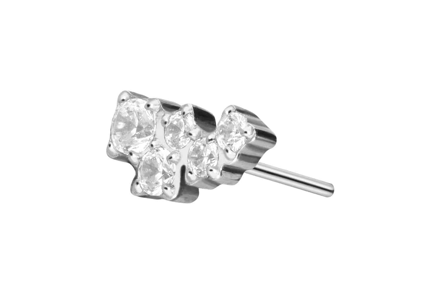 Titan Aufsatz mit Push Pin KRISTALLWOLKE von Piercingline